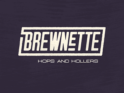 Brewnette Proposed Logo 3 beer grunge hollers hops logo tagline tennessee wordmark