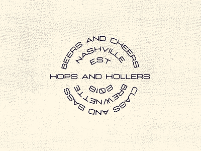 Brewnette Proposed Logo 3 Tagline beer grunge hollers hops logo stamp tagline tennessee wordmark