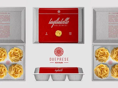 Tagliatelle concept dueprese package tagliatelle