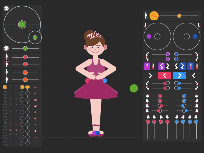 The Ballet Dancer 2d animation character design flat motion motion graphics pictogram