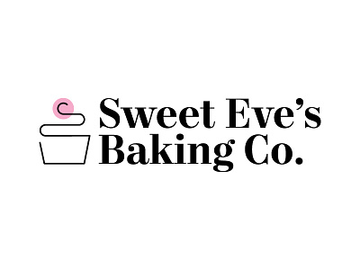 Sweet Eve's Baking Co Logo bakery branding logo logotype pink serif sweet