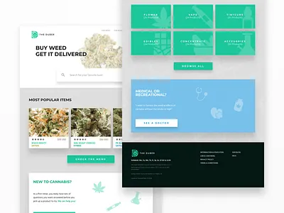 The Duber Landing Page cannabis delivery ecommerce illustration landing page website