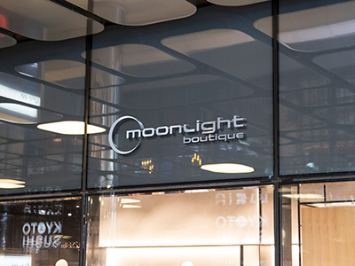 Moonlight boutique logo loja marca pb