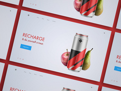 [ UI / UX ] Web Concept - Recharge athlete blue concept fitness interface landing page red ui ux web design webdesign