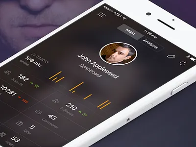Spy for VKontakte App UI (iOS) chat design interface ios iphone messanger mobile spy ui