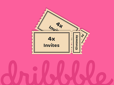 4 Dribbble Invites creative debut draft giveaway invite invites new