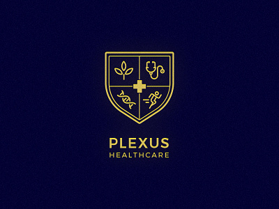 Plexus Heathcare care crest dna doctor health herbal icons. logo physiotherapy plexus stethoscope