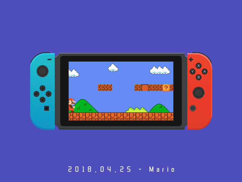 Mario animation app game gameboy gif icon illustrations mario switch