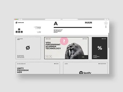 ø — concept buttons concept minimalism navigation promo site ui ux web