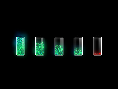 More shiny batteries akku app icon battery energy flow icon lucas haas particles ui ux