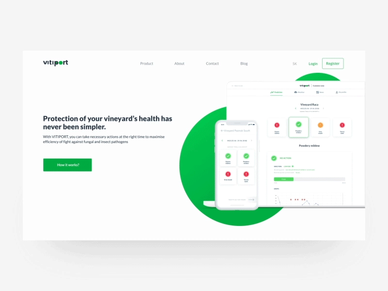 Vitiport - Java Script Animation animation desktop gif interactions java script landing page minimal product ui ux white