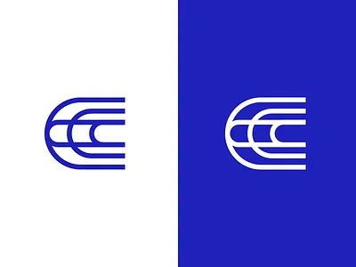 E monogram ar geometric icon line logo logomark minimalist symbol vr wordmark