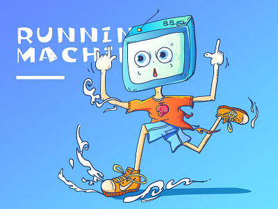 Running machine boy boy machine running