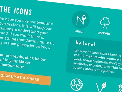 Icons and Info design ethical ethics fashion website