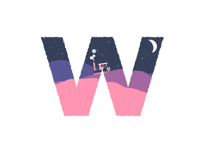 W A V E S 🚢 36 Days of Type 36 days of type animation boat letter w loop motion nature ocean space typography waves