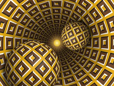 Abstract fantasy optical illusion illustration abstract background ball fantasy hole illusion motion moving optical spheres