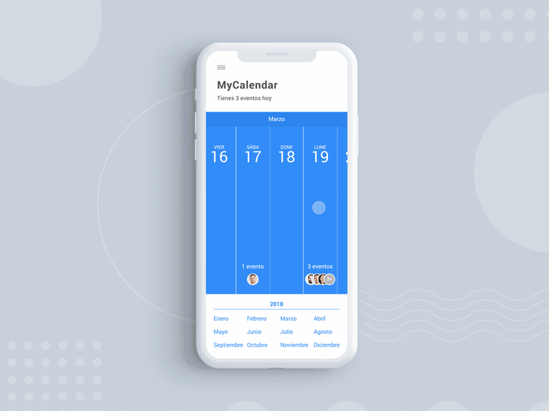Calendar Interaction alarm calendar interaction ios iphonex material tasks team