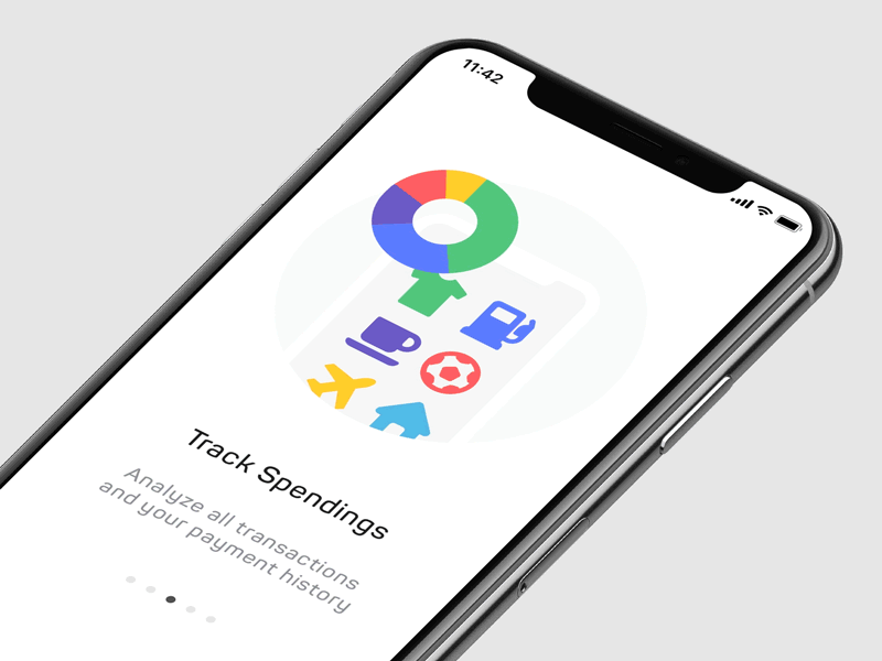 SWiP Onboarding animation app chart coin financial illustrations ios money onboarding slides tutorial