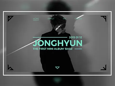 Daily UI Challenge - #3 Landing Page daily daily ui challenge dailyui design jonghyun kpop landing landing page music shinee ui