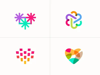 heart fiesta piste heart logo love minimal vibrant