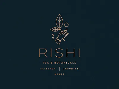 Rishi Tea & Botanicals etc hand leaves lockup sun tea