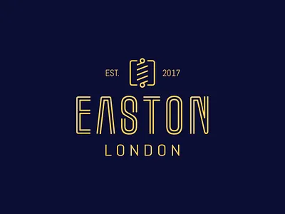 Easton London - Branding Project barber blue classy logo london yellow