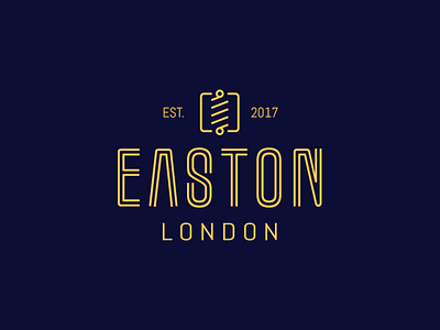 Easton London - Branding Project barber blue classy logo london yellow