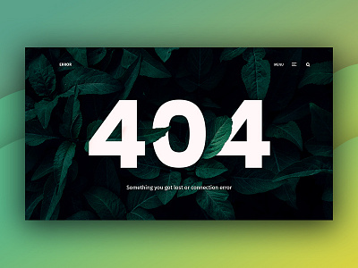 ERROR 404 - Web Experimental Project color easy error landing page photoshop simple ui design ux design web template
