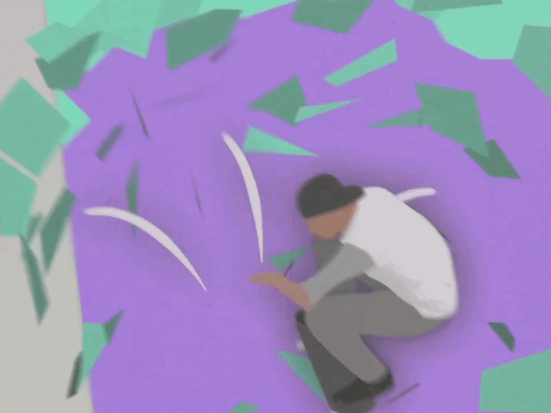 Shane O'neill animation colours rotoscoping skateboarding skating trick