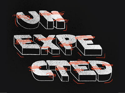 Unexpected 3d design doodles hand done illustration letters type typography unexpected