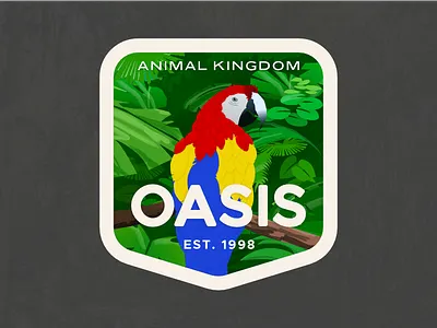Animal Kingdom Badge – Oasis affinty animal kingdom badge badge hunting disney disneys animal kingdom jungle oasis parrot walt disney world