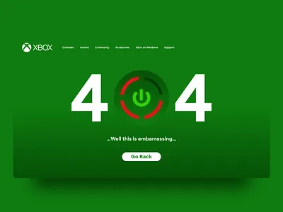 DailyUI #008 404 Page 404 dailyui error page xbox