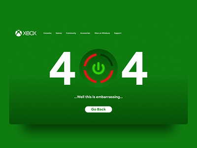 DailyUI #008 404 Page 404 dailyui error page xbox