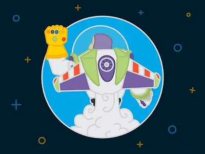 Infinity & Beyond (WIP) buzz disney gauntlet infinity war lightyear marvel pixar stones thanos toy story