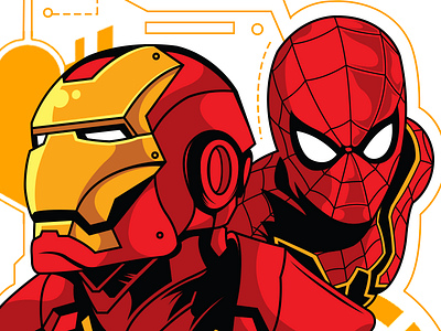 Iron Man & Spidey avengers comic infinity ironman marvel spider spider man spiderman war