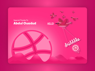 Dribbble First Shot 1st shot birds dribbble first shot pink