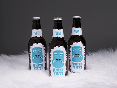 White Yeti Beer Label beer bottle label packaging