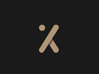 X + K + Dot dot k logo minimalism monogram x