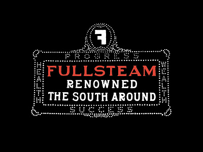 Fullsteam - Durham Sign shirt beer brewery dots hand lettered merch sign t shirt vector