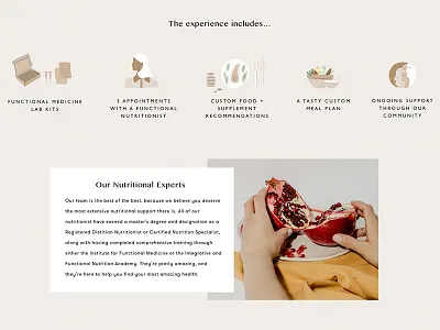 Health Start - experience module digital health modern website