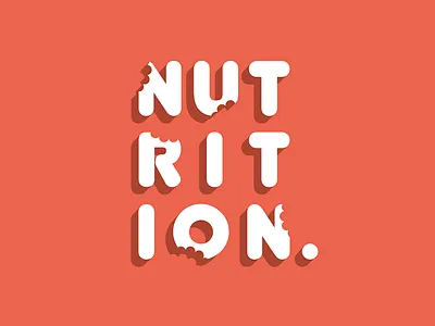 Nutrition illustration lettering typography