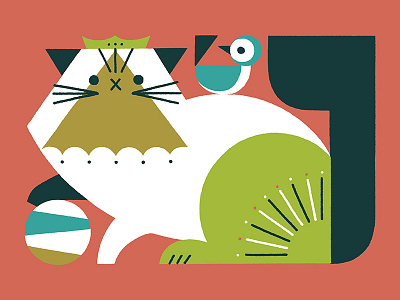 Norwegian Forest Cat animal cat illustration