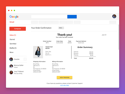 Daily UI #017 Email Receipt daily ui email receipt ui design uiux user interface ux design