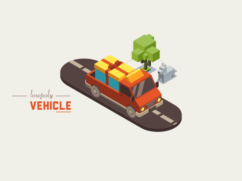 Isometric Jungle #2 animation deer dog gif isometric low poly motion tree
