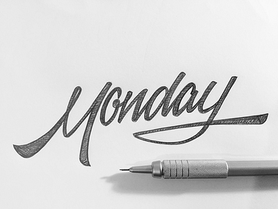 Monday handlettering lettering script typo typography