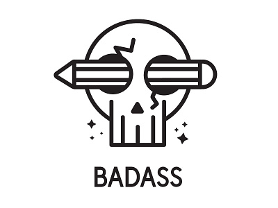 Line skeleton art. badass bw illustration line line art pen pen tool skeleton vector
