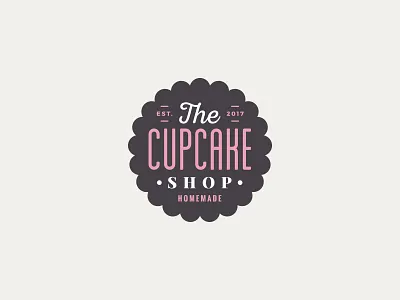 The cupcake shop cake cupcake homemade logo shop vintage