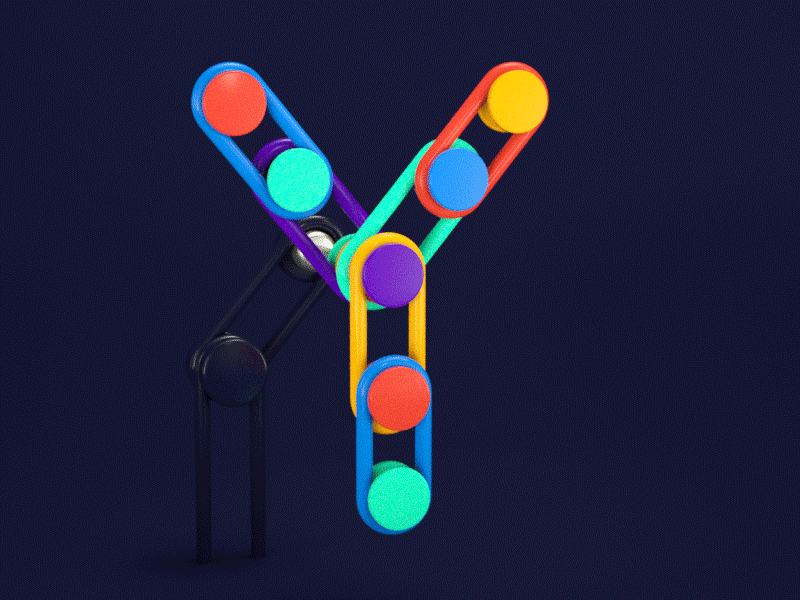 Y 36days y 36daysoftype 3d c4d design gif graphics loop motion type typography y