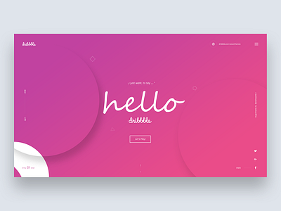 My First Shot clean debut debut shot dribbble first shot my first shot pink ui ux web website