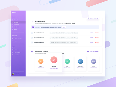 Enrich Dashboard Page case colorful dashboard desktop gradient icon study web